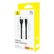 Kable USB - Baseus kabel Flash 2 Charging Cable USB to USB-C 100W 1m Cluster czarny - miniaturka - grafika 1
