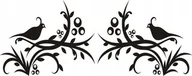 Naklejki na ścianę - Naklejka na ścianę motyl kwiaty dekor Ornament 145, 100x40 cm - miniaturka - grafika 1