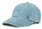 Czapki i chusty sportowe męskie - Czapka z daszkiem Bejsbolówka JEANSOWA modna BŁĘKITNA Pako Jeans - miniaturka - grafika 1