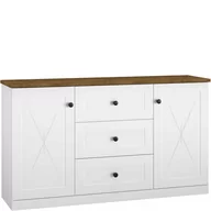 Komody - Komoda 06 Lille ML Meble Biały, Dąb Lefaks - miniaturka - grafika 1