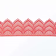 Dodatki do ciast w proszku - Koronka Na Tort 01 Czerwona Z Masy Cukrowej - miniaturka - grafika 1