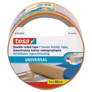 Tesa Taśma dwustronna do wykładzin STANDARD 5 m x 50 mm - Taśmy izolacyjne i naprawcze - miniaturka - grafika 1