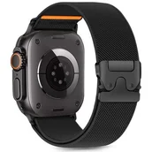 Akcesoria do smartwatchy - Pasek TECH-PROTECT Nylon Clasp do Apple Watch 6/7/8/9/SE/Ultra (44/45/46/49mm) Czarny - miniaturka - grafika 1