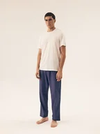 Piżamy damskie - Piżama męska Optima Henderson kremowy, niebieski L - miniaturka - grafika 1