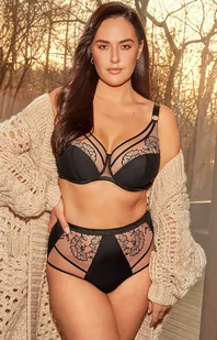 Biustonosz półusztywniany semi-soft Kala B3, Kolor czarno-beżowy, Rozmiar 75F, Gorteks - Primodo.com - Biustonosze - miniaturka - grafika 1