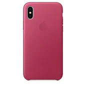Etui i futerały do telefonów - Apple Leather Case do iPhone X Pink Fuchsia (MQTJ2ZM/A) - miniaturka - grafika 1