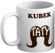 Gadżety dla niej i dla niego - Kubek na Dzień Taty - Kubek taty z wąsami - miniaturka - grafika 1