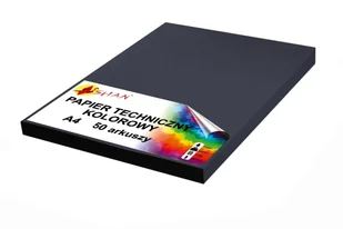 Papier techniczny A4 320g granatowy ciemny 50 arkuszy - Szkolne artykuły papiernicze - miniaturka - grafika 1