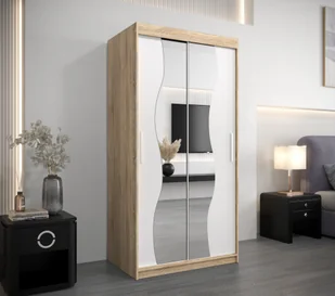 MINIO szafa 100 cm MADRYT dąb sonoma / biały - Szafy - miniaturka - grafika 1