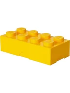 Sztućce dla dzieci - LEGO Pojemnik "Classic Brick 8" w kolorze żółtym na lunch - 20 x 7,3 x 10 cm - miniaturka - grafika 1