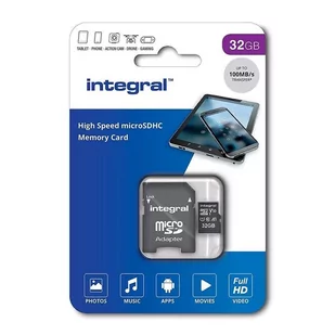Integral Ultima Pro Premium MicroSDHC 32GB UHS-I/U1 V10 INMSDH32G-100V10 INMSDH32G-100V10 - Karty pamięci - miniaturka - grafika 1