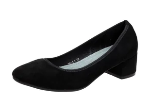 Czarne czółenka damskie S.Barski 20-l1 Obcas - S.BARSKI - Czółenka - miniaturka - grafika 1