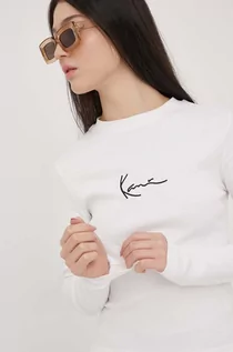 Koszulki i topy damskie - Karl Lagerfeld Kani longsleeve damski kolor czarny - grafika 1