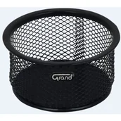 Akcesoria na biurko - Pojemnik na spinacze GR-10 czarny metalowy GRAND 120-1119 - miniaturka - grafika 1