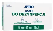 Apteczki i materiały opatrunkowe - Apteo gaziki do dezynfekcji 30 mm x 30 mm 10 sztuk - miniaturka - grafika 1