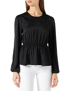 ONLY Women's ONLSAGA DAR Primrose LS O-Neck top WVN bluzka, czarna, XL - Bluzki damskie - miniaturka - grafika 1