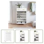 Szafki na buty - The Living Store Szafka na buty biała 60x35x105 cm Materiał drewnopochodny - miniaturka - grafika 1