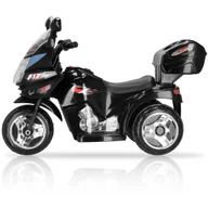 Pojazdy elektryczne dla dzieci - Motocykl na akumulator dla dzieci z klaksonem i muzyką, motor trójkołowy, czarny - miniaturka - grafika 1