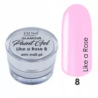 Żele do paznokci - Em nail professional Paint Gel Glamour Nr. 8 Like a Rose - miniaturka - grafika 1