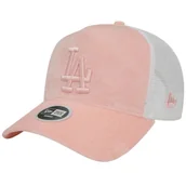 Czapki damskie - New Era Wmns LA Dodgers Velour Trucker Cap 60435011, Kobieta, Czapka z daszkiem, Różowy - miniaturka - grafika 1