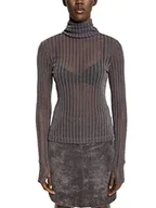 Koszulki i topy damskie - ESPRIT Collection Damska koszulka 112EO1K326, 010/ANTHRACITE, XL - miniaturka - grafika 1