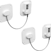 Zawiasy, okucia i inne akcesoria - Zestaw 2 zamków do lodówki z zamkiem szyfrowym, kłódki zabezpieczające przed dziećmi do lodówki, samoprzylepne zamki szyfrowe do lodówki, zamki zabezp - miniaturka - grafika 1