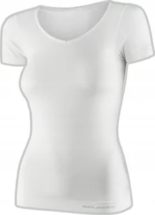 Brubeck SS1398W Koszulka damska z krótkim rękawem COMFORT MERINO kremowy S - Koszulki sportowe damskie - miniaturka - grafika 1