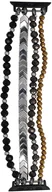 Akcesoria do smartwatchy - GlacierX bransoleta do smartwatcha Multi Strand Beaded Bracelet Onyx Gold do Apple Watch 38/40/41mm Srebrno-czarno-miedziana - miniaturka - grafika 1