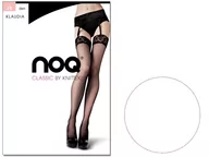 Skarpetki damskie - Pończochy Do Paska Klaudia Z Koronką 15 Den Bianco 2 - miniaturka - grafika 1