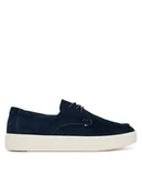 Półbuty męskie - Tommy Hilfiger Półbuty Casual Suede Stitch Toe Hybrid FM0FM05707 Granatowy - miniaturka - grafika 1
