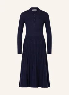 Lacoste Sukienka Z Dzianiny Z Plisami blau - Sukienki - miniaturka - grafika 1