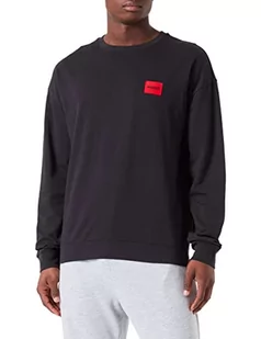 HUGO Męska bluza z logo LOUNGEW, czarna, S, czarny (Black1), S - Bluzy męskie - miniaturka - grafika 1