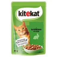 Mokra karma dla kotów - Karma dla kota KITEKAT Królik w sosie (28 x 85 g) - miniaturka - grafika 1