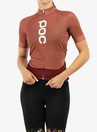 Koszulki rowerowe - Koszulka rowerowa damska POC Essential Road Logo Jersey - salt/red - miniaturka - grafika 1