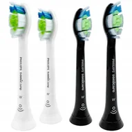 Końcówki do szczoteczek elektrycznych - Końcówki do szczoteczki PHILIPS HX6064, 4 szt. - czarne i białe wybielające sonicznare końcówki DiamondClean - miniaturka - grafika 1