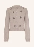 Swetry damskie - Only Kardigan beige - miniaturka - grafika 1