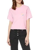 Koszulki i topy damskie - Hurley Hurley damska koszulka z krótkim rękawem W Take Me Away Pocket Crew Washed Pink L CJ8745 - miniaturka - grafika 1