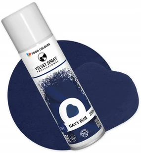 Barwnik spożywczy zamsz w sprayu granatowy jadalny ozdoby velvet 250ml duży - Dodatki do ciast w proszku - miniaturka - grafika 1
