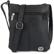 Torebki damskie - Skórzana torebka mała listonoszka wizytowa damska czarna Beltimore A33 - miniaturka - grafika 1