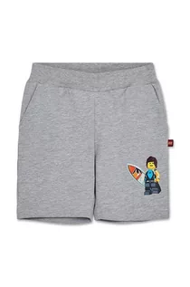 Spodnie i spodenki dla chłopców - Lego szorty bawełniane dziecięce kolor szary - grafika 1