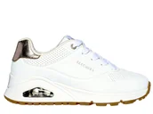 Moda i Uroda OUTLET - Buty damskie Skechers 310545LWHT UNO GEN1 SHIMMER AWAY Białe - miniaturka - grafika 1