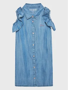 Guess Sukienka jeansowa K3GK18 D3X30 Niebieski Regular Fit - Sukienki i spódniczki dla dziewczynek - miniaturka - grafika 1