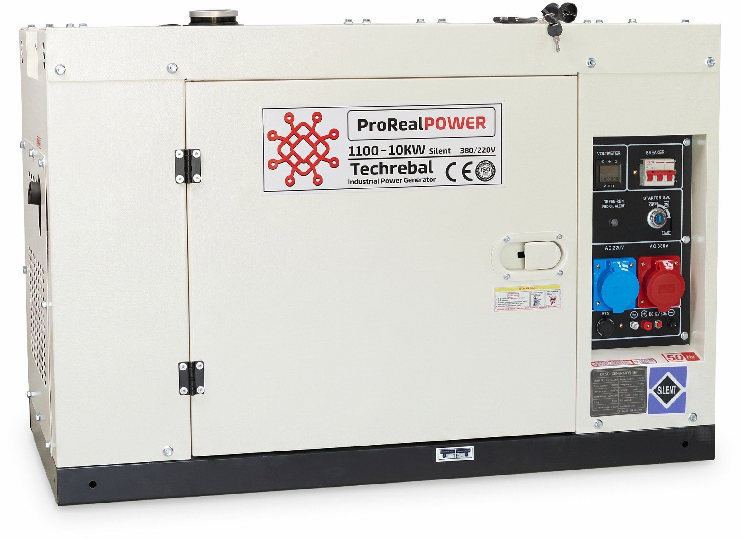 Techrebal Generator agregat prądotwórczy 10 kW EM10000DE