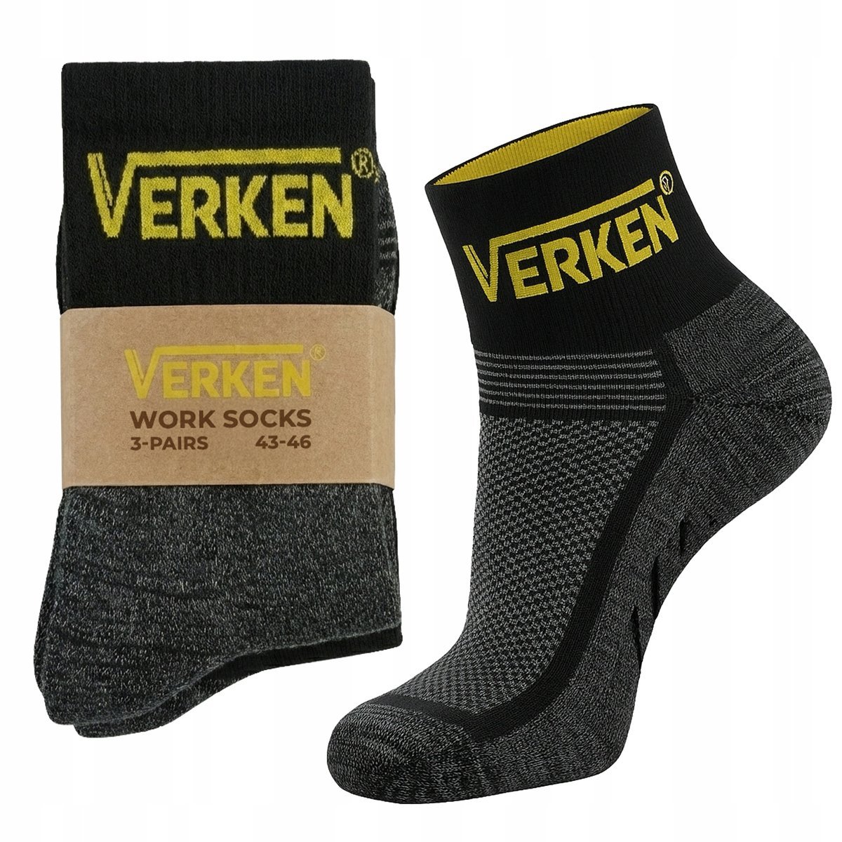 SKARPETY ROBOCZE 3x PARY ŚREDNIE 43-46