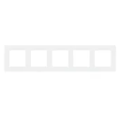Klawisze i ramki - SIMON55 Ramka 5-krotna LINE; Biały mat - miniaturka - grafika 1