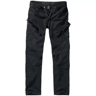 Brandit Spodnie Slim Fit Adven Czarne XL - Odzież trekkingowa męska - miniaturka - grafika 1