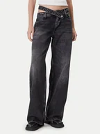 Spodnie damskie - Karl Lagerfeld Jeans Jeansy A4W10047 Szary Relaxed Fit - miniaturka - grafika 1