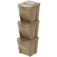 Kosze na śmieci - Komplet Koszy Na Śmieci ECO SET3 Naturo ECO 3X25L - miniaturka - grafika 1