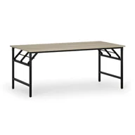Stoły i stoliki do biura - Stół konferencyjny FAST READY z czarnym stelażem, 1800 x 900 x 750 mm, dąb naturalny - miniaturka - grafika 1