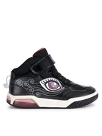 Buty dla dziewczynek - Geox Sneakersy J Inek Girl J36ASB 0NFEW C0922 M Czarny - miniaturka - grafika 1